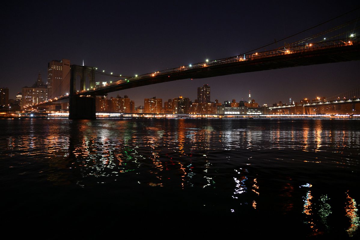 00-1 New York Brooklyn Bridge Before Dawn From Brooklyn Heights